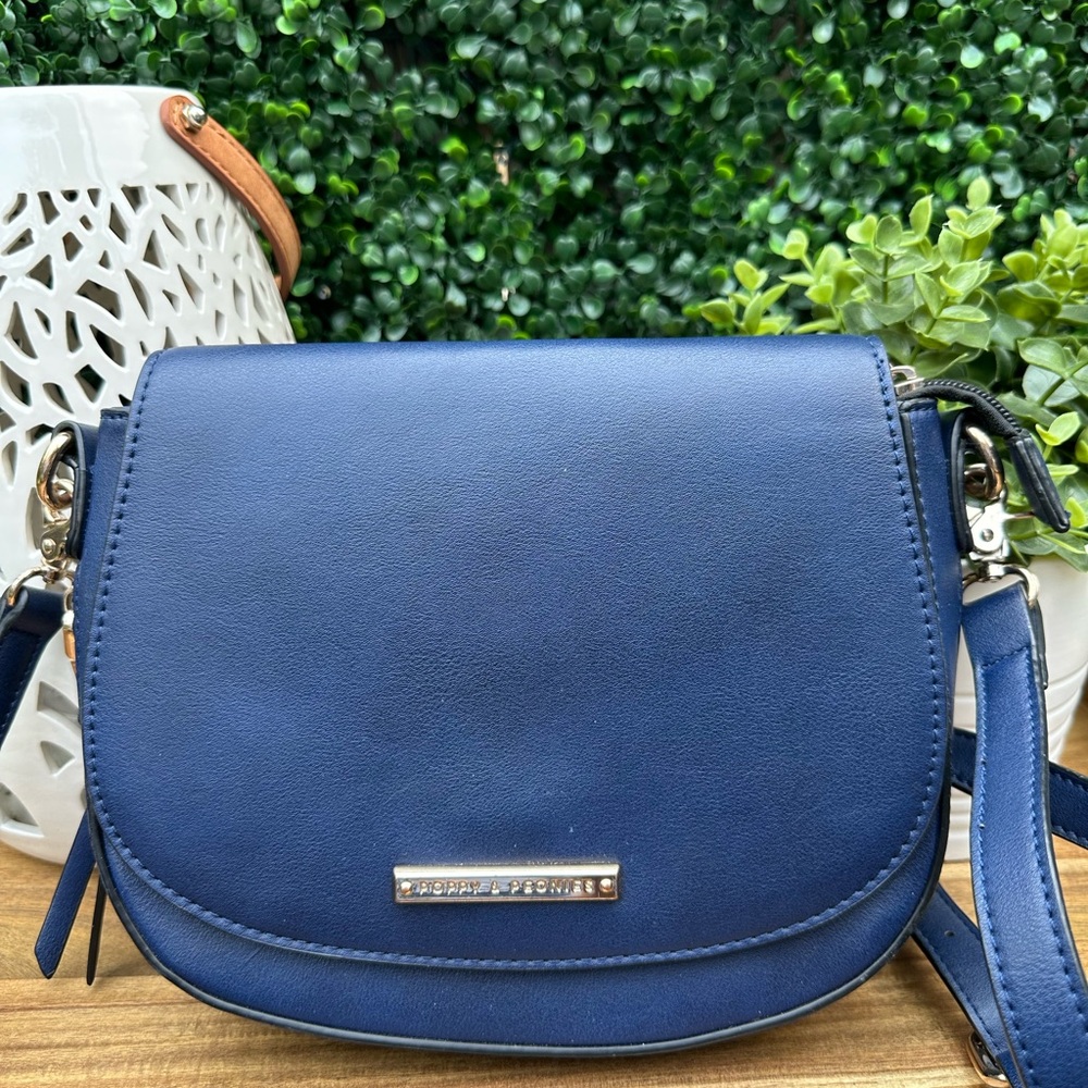 Poppy & Peonies Navy Crossbody Bag